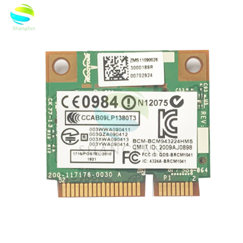 Для Broadcom BCM943224HMS 2,4G& 5G Mini PCI-e 300 Мбит/с 802.11a/g/n беспроводная сетевая карта SP: 582564-001 для hp 2540p 8460p