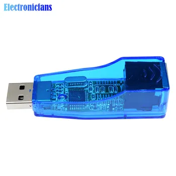 

USB 2.0 To LAN RJ45 Ethernet 10/100Mbps Network Card Adapter For Win7 For Win8 For Android Tablet PC Blue