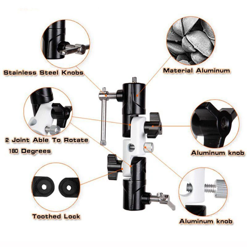1/"-3/8" флэш-башмак складной зонтик держатель осветительная подставка конверсионный винт кронштейн U Тип DSLR камеры аксессуары
