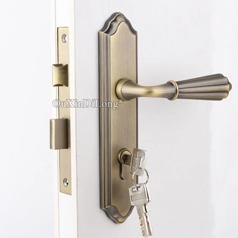  High Quality European Mute Mortise Door Lock Set Interior Entry Silent Door Lever Lock for Living R - 33036907891