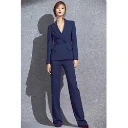 Осенний новый популярный деловой Элегантный женский костюм + брюки, комплект из двух предметов, на заказ