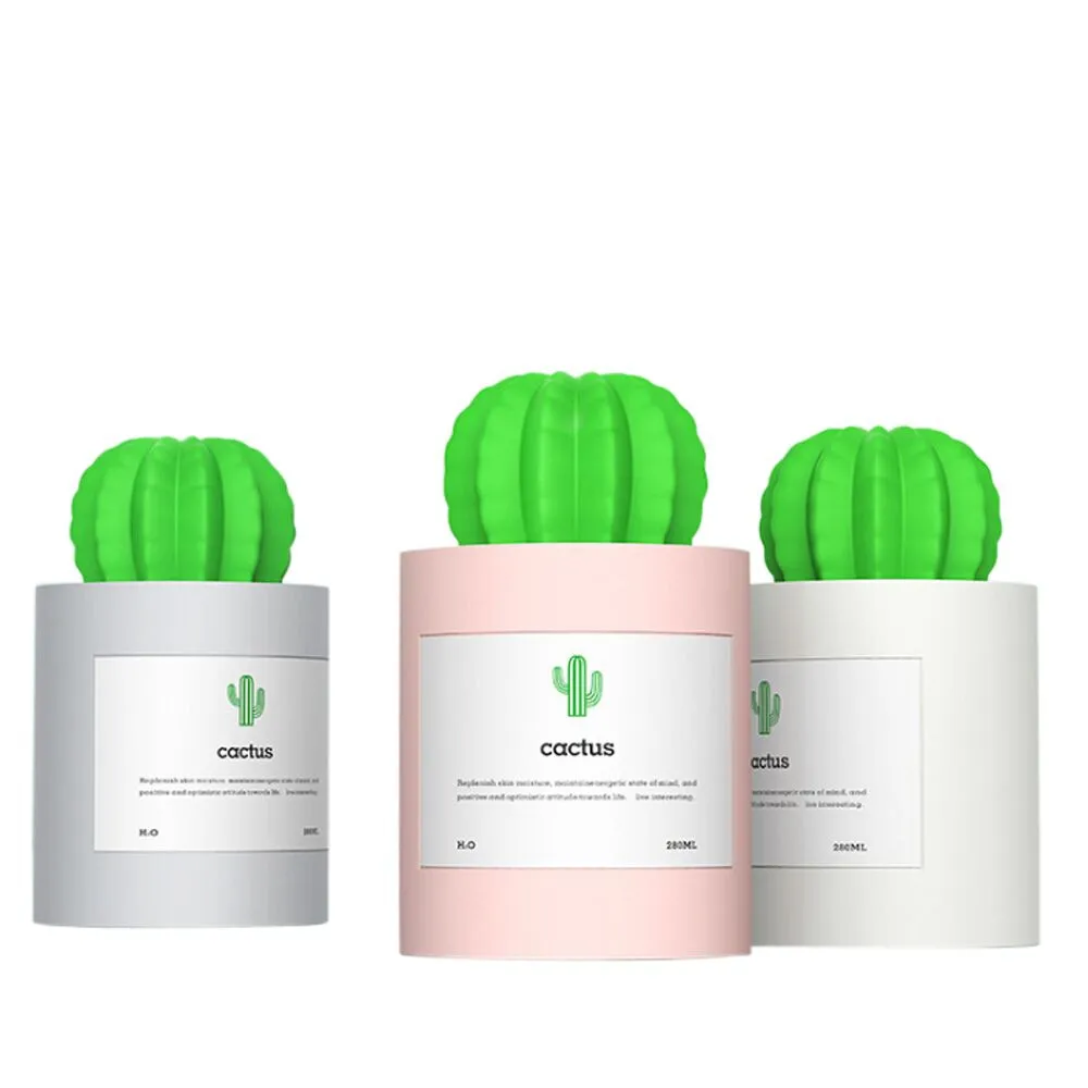 

Usb portable air ultrasonic humidifier 280ml cactus personality modeling essential oil atomizer car air freshener atomizer#G50