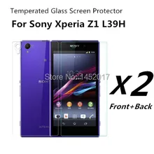 2 шт*(передняя+ задняя) UNITECK HD 2.5D Закаленное стекло-экран протектор для sony Xperia Z1 L39H C6903 C6902 стеклянная экранная пленка