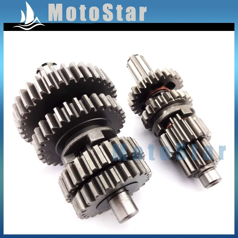 Transmission Gear Box Main Counter Shaft for Chinese YX110 YX125 YX 110cc 125cc Engine Motorcycle Pit Dirt Motor Bike differential gears