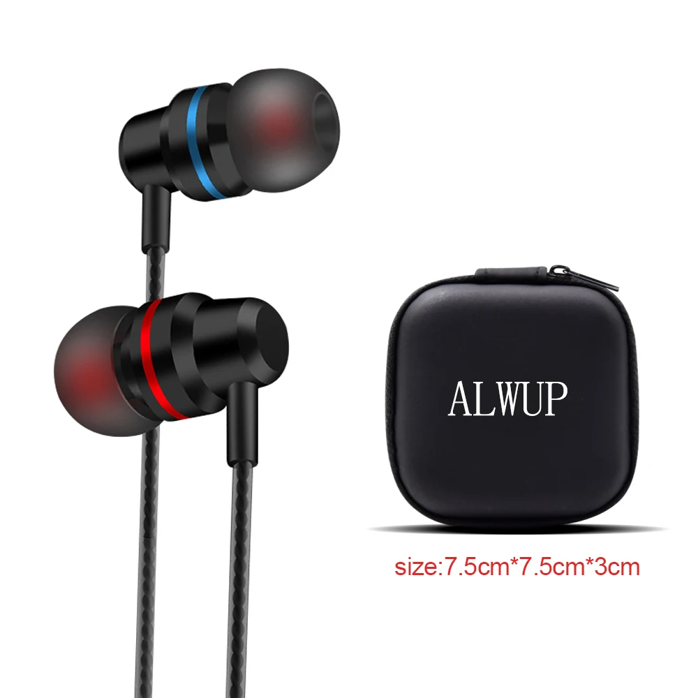 ALWUP 1,2 m проводные наушники для телефона, стерео микрофон, высокое качество, внутриканальные музыкальные наушники для смартфонов с микрофоном