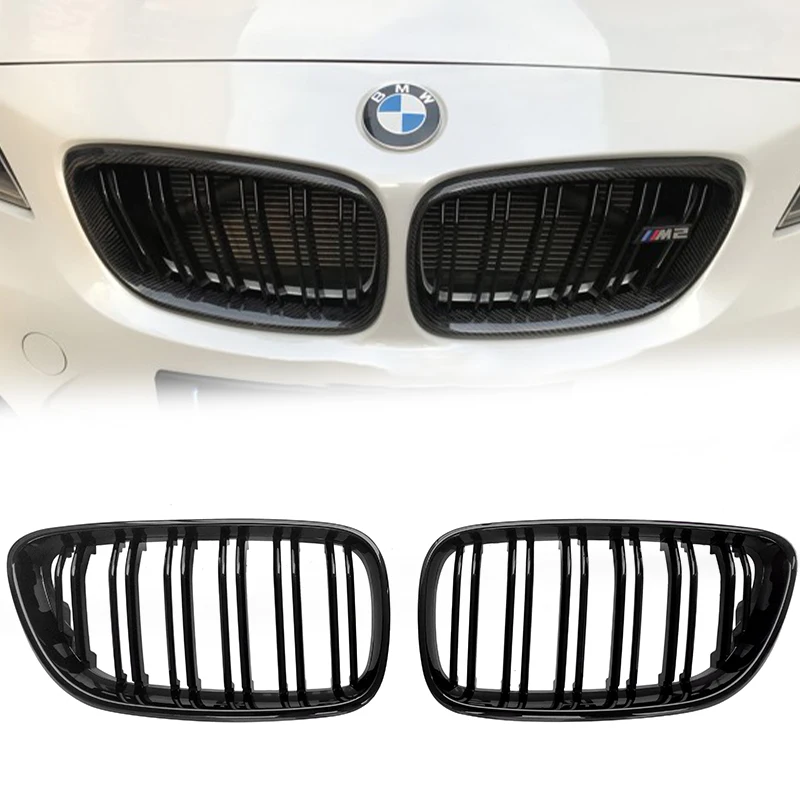 

UHK Carbon Fiber Front Grilles For BMW 2 Series F22 F23 M2 F87 2014 2015 2016 2017 Gloss Black Grille Dicoration Racing Grills