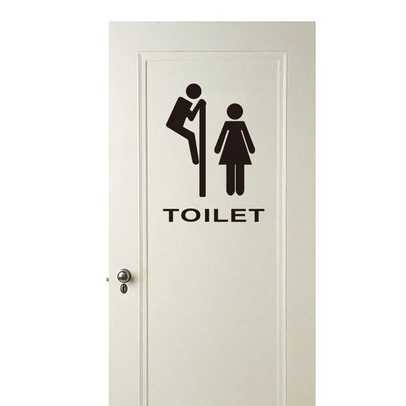 Toilet Sticker Vinyl Wall Decal Removable Lettering Art Home Mural Decor Toilet Wall Stickers
