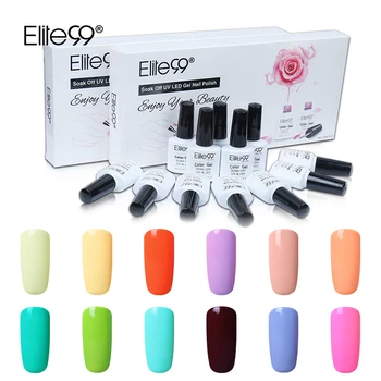 

Elite99 Macaron Pure Color Gift Box Set Nail Gel Polish Vernis Soak Semi Permanent UV Gel Varnish Nail Art Manicure Gel Lacquer
