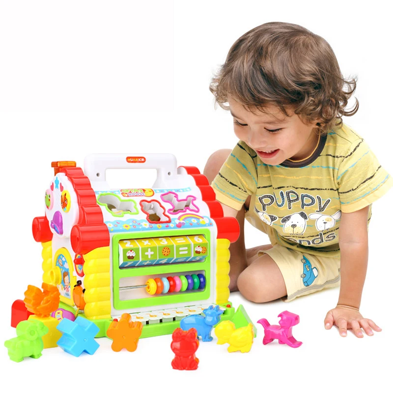 

Multifunctional Musical Toys Baby Fun House Musical Electronic Geometric Blocks Sorting Learning Educational Toys