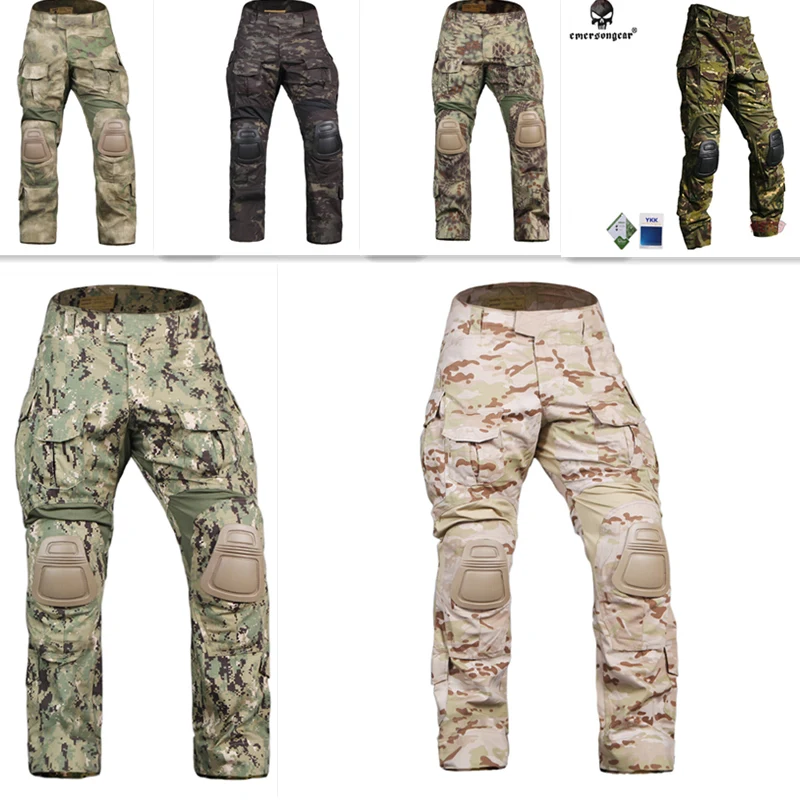 Боевые штаны Emersongear G3 с наколенниками Стрейчевые простроченные дизайнерские