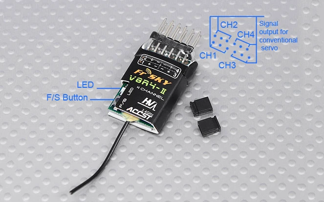 

Frsky V8R4 V8R4-II 4CH Receiver for RC Model