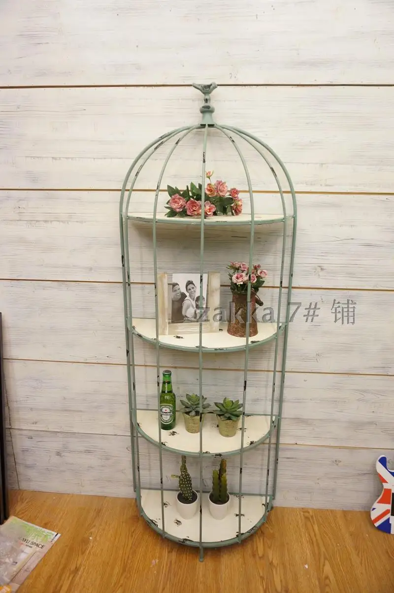 Beste Methode voor de oude dorp vintage smeedijzeren balkon bloem tuin woondecoratie zakka kruidenier winkel plank