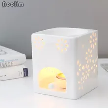 Креативный белый керамический узор курильница ароматическая горелка масляные лампы эфирное масло Отопление курильница подсвечник ночные светильники