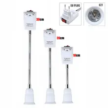 E27 светильник держатель лампы Гибкий удлинитель конвертер переключатель адаптер гнездо 10 см/20 см/30 см