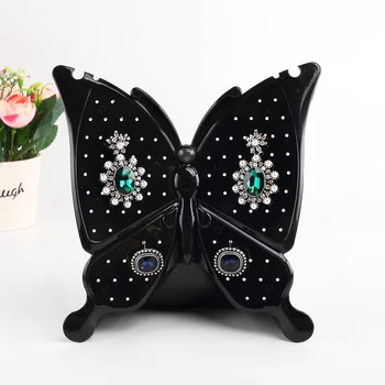 

Black Color Acrylic Earring Butterfly Shape Jewelry Display Stand 96Holes Earring Jewelry Display Rack Stand Holder H2205
