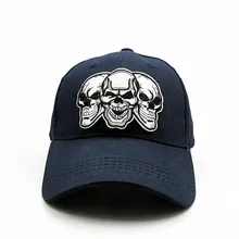 LDSLYJR хлопковая бейсболка с вышивкой черепа хип-хоп бейсболка с возможностью регулировки размера шапки для детей и взрослых