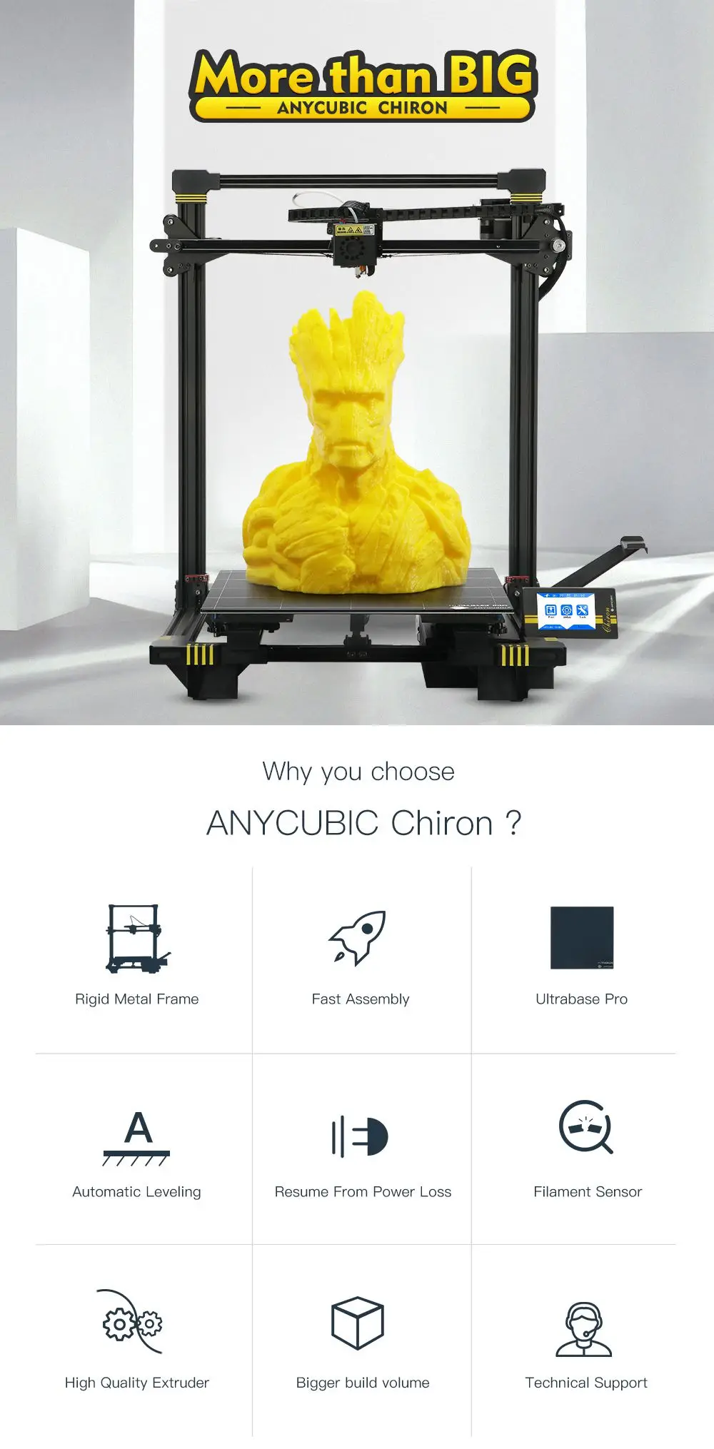 Anycubic 3D-принтеры anycubic Хирон 400*400*450 мм плюс женское платье с крупным принтом Размеры 3D-принтеры принт "сделай сам" Наборы FDM на тонкопленочных транзисторах на тонкоплёночных транзисторах impressora 3d