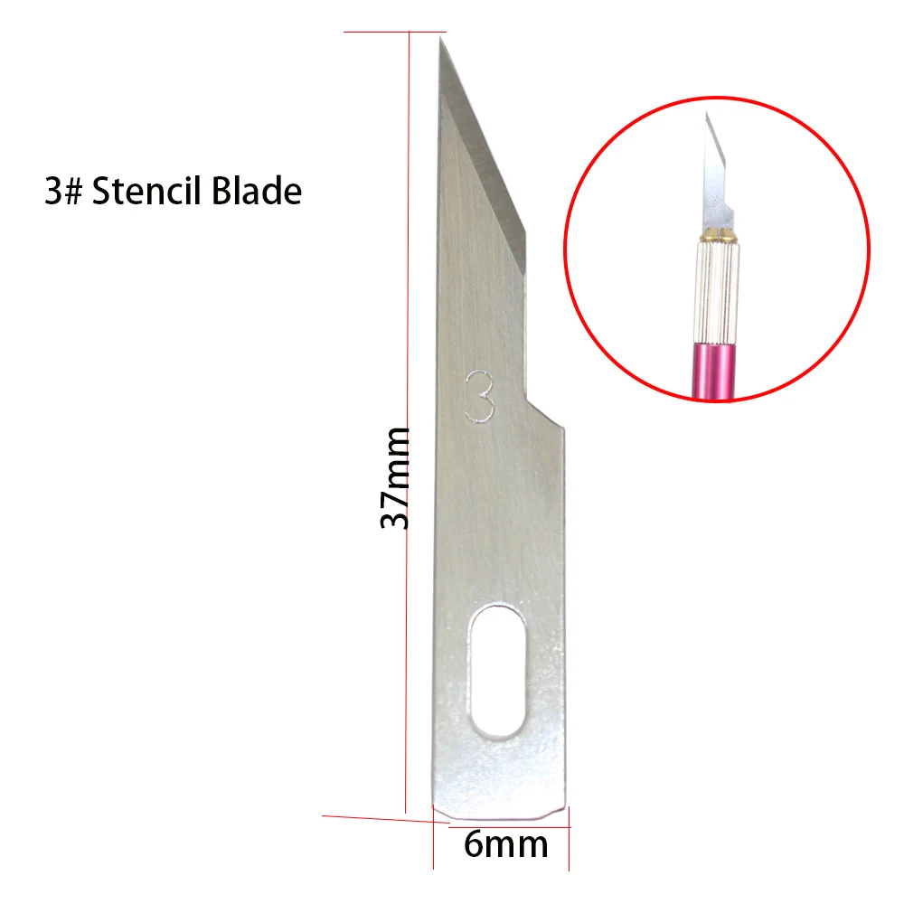 Buy 10 PCS/Pack 3 Scoring Stencil Replacement Knife Blades for Fine Detail