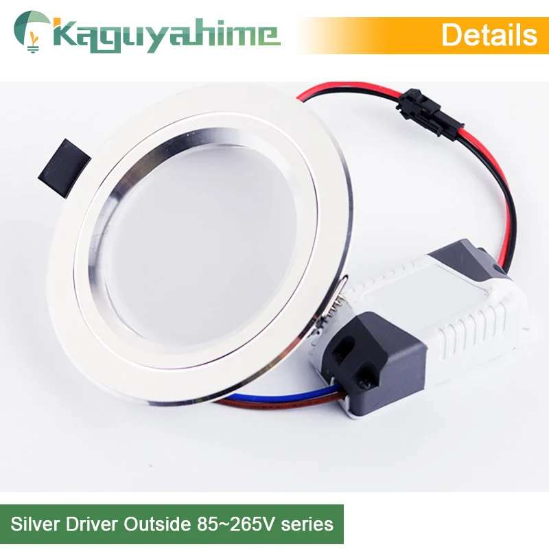 Kaguyahime 220V 110V светодиодный панельные утопленные светильники ультра тонкие 3W 5W 9W 15W 18W для спальни дома Светодиодный прожектор теплый белый холодный белый