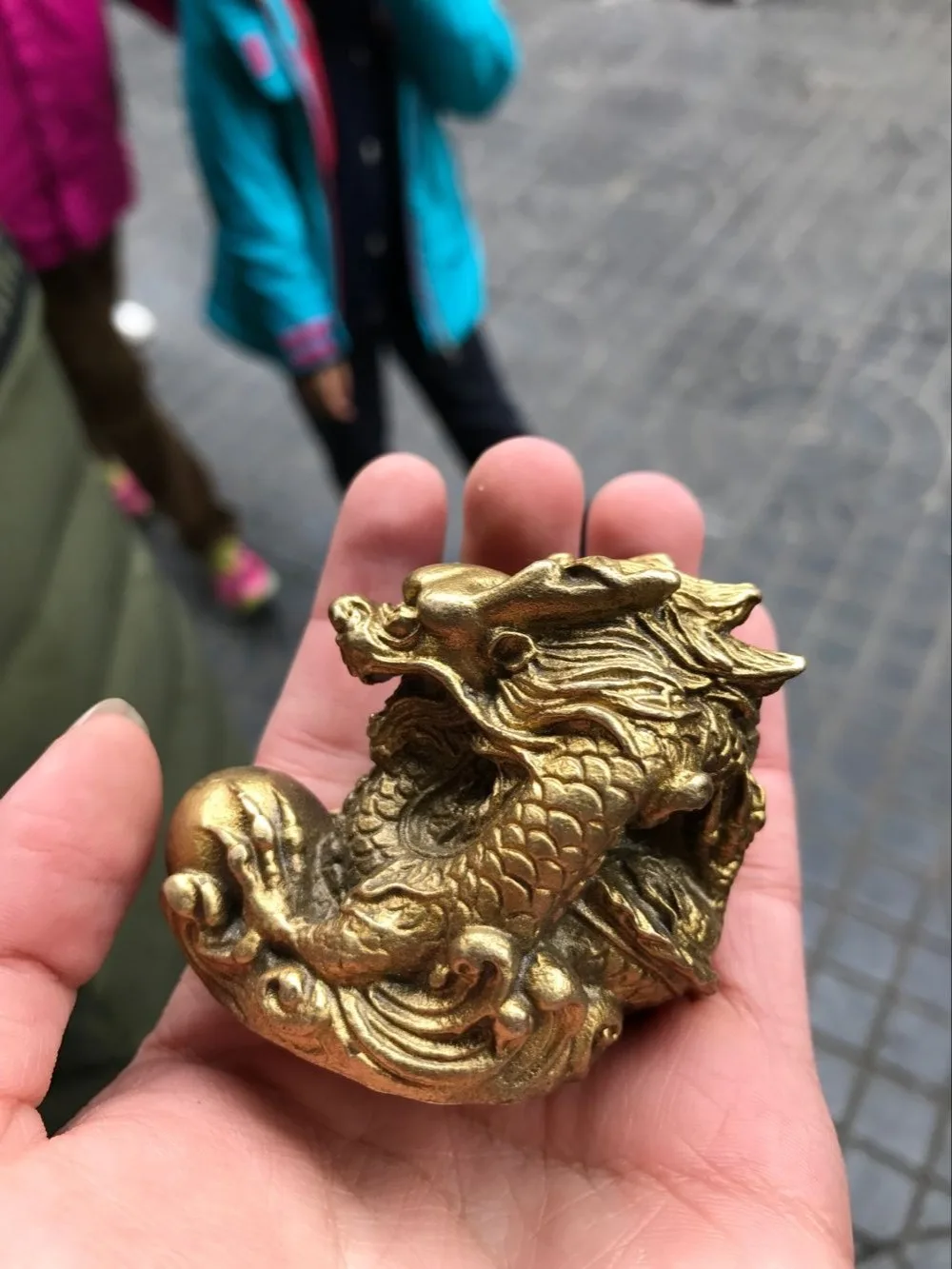 Laton De Bronce chino Del Dragon estatuilla Estatua | Дом и сад