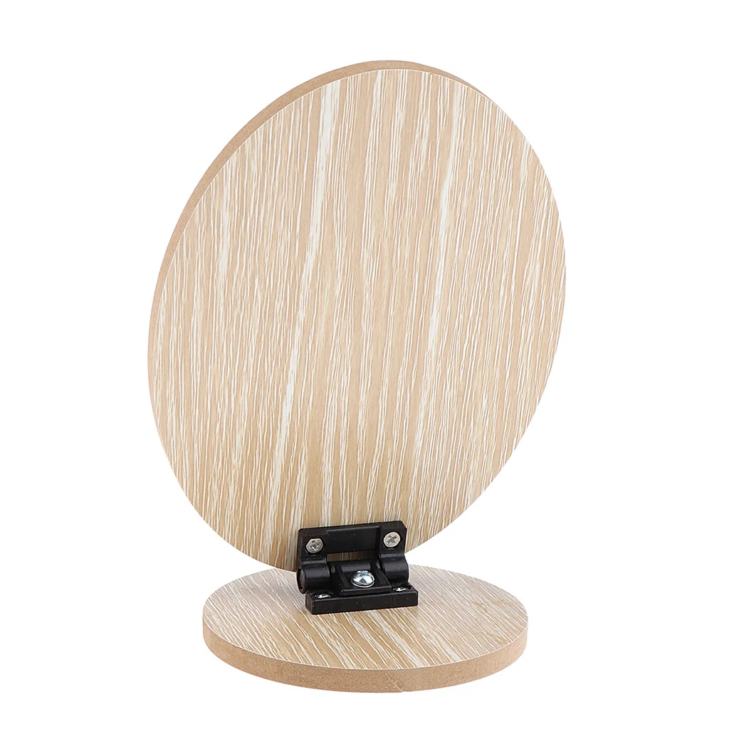 Foldable Countertop Vanity Wood Cosmetic Travel Shower Shaving Makeup Mirror