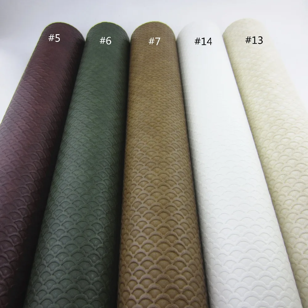 

30 x 134cm fish Fabric PU leather fabric synthetic leather material for sewing DIY CN136