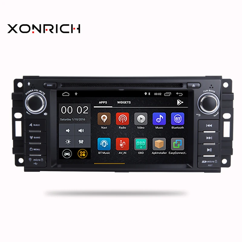 Top 2 Din Android 8.1 Car DVD Player For Jeep Grand Cherokee Chrysler 300C Compass Patriot Dodge Sebring GPS Navigation Radio Stereo 1