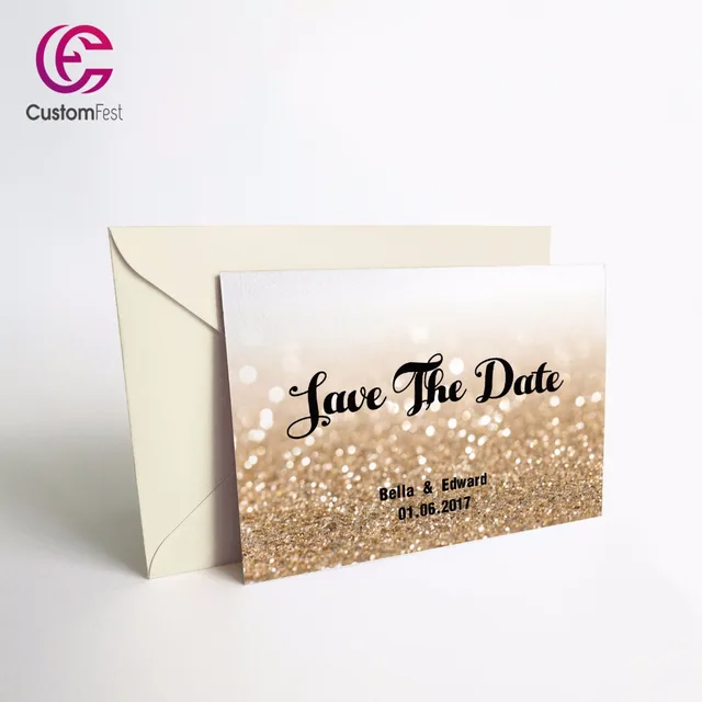 50pcs lot personalized thank you card or save the date card with