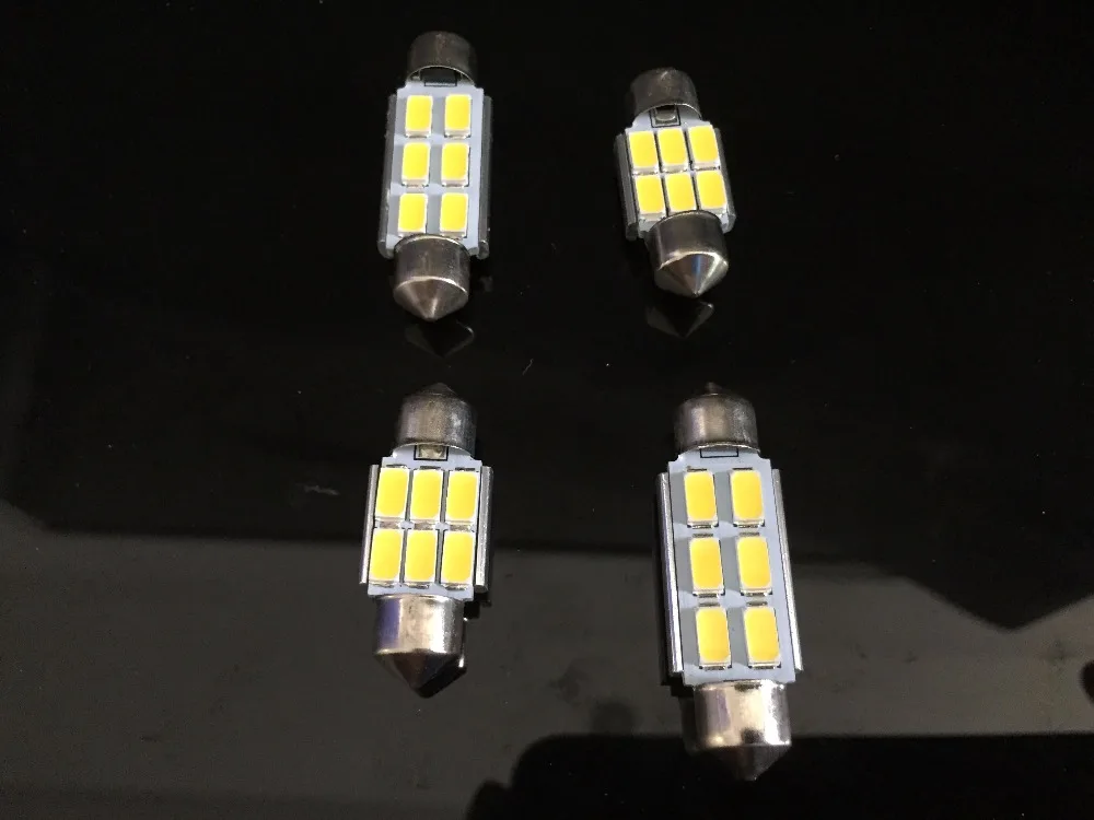 CANBUS 4300K теплый белый 31 мм 36 39 41 6SMD светодиодный купол Festoon номерной знак крыша