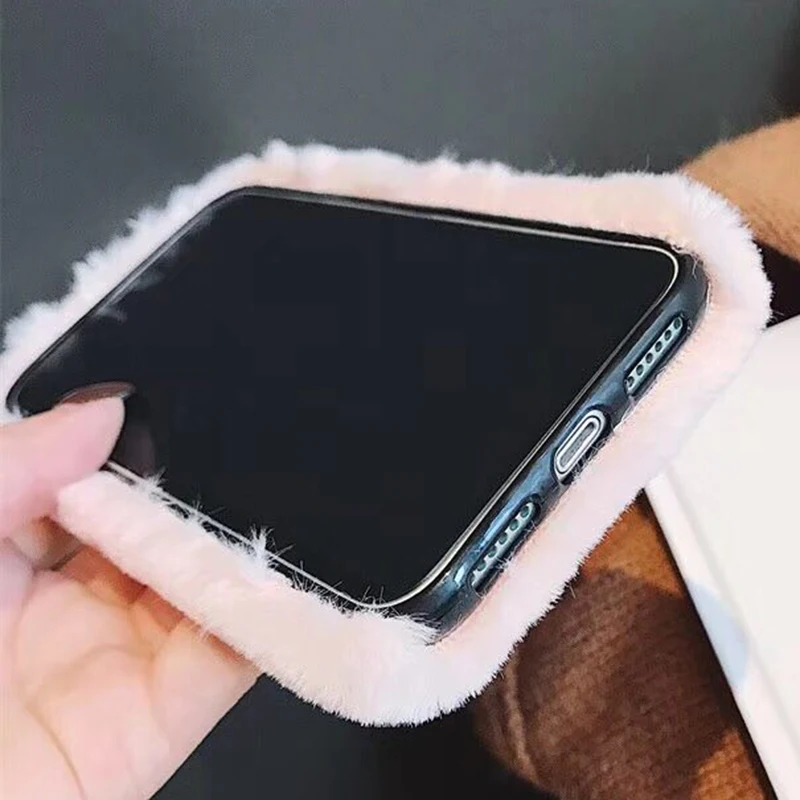 Plush Fluffy case for iphone xs max (7)
