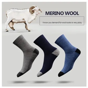 

3 Pairs TOP Quality Australia Merino Wool thick Socks for Men and Women Winter Casual Warm Crew Socks