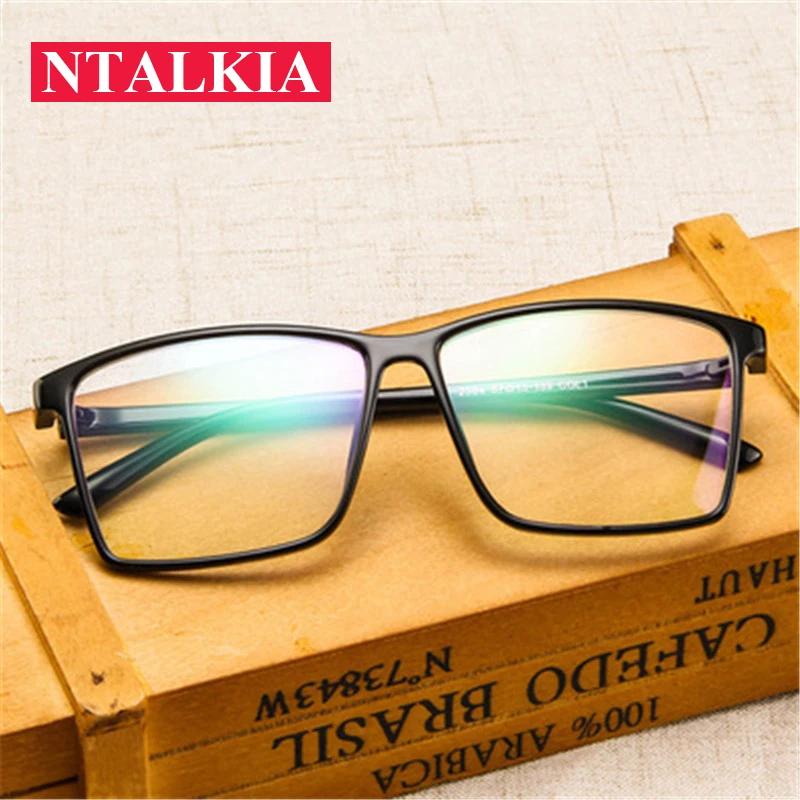 trendy large frame ultra-light flat mirror Fashion wild with myopia men glasses frame student literary women eyeglasses frame