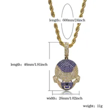 Frieza Gold Diamond Pendant Necklace w/ Chain