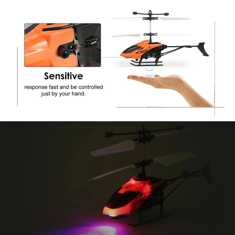 D715 helicopter Flying Mini Infrared Induction LED Flashing light RC Helicopter Drone Remote Control Aircraft for Kids Toys Gift