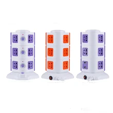 3 слоя 11 способов универсальная умная электрическая вилка Вертикальная розетка переменного тока с автономным переключателем+ 2 порта usb