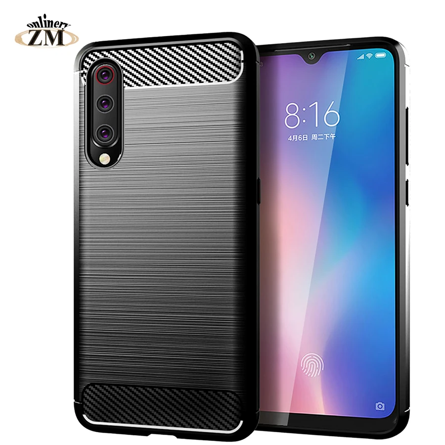 

Carbon Fiber Texture Back Case For xiaomi mi 8 lite 9 CC9 Simple Brushed Silicone Cover For xiaomi mi8 SE Explorer Mi9 CC9E case