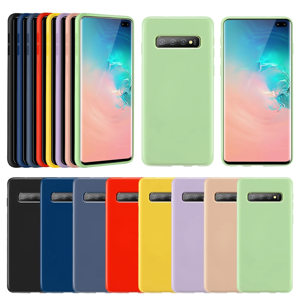KISSCASE Цветной корпус для samsung Galaxy S10 S9 S8 Plus Lite оригинальный силиконовый чехол A50 A70