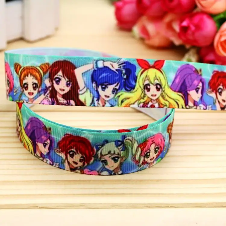 7/8 ''Бесплатная доставка Aikatsu лента с принтом корсажная головной убор