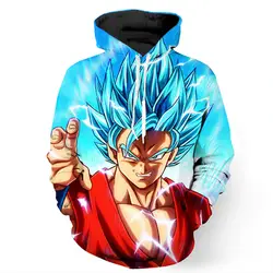 Аниме мультфильм Dragon Ball Harajuku Для мужчин/Для женщин хип-хоп с капюшоном и принтом 3D Толстовка характер Толстовка костюмы плюс S-6XL r1619