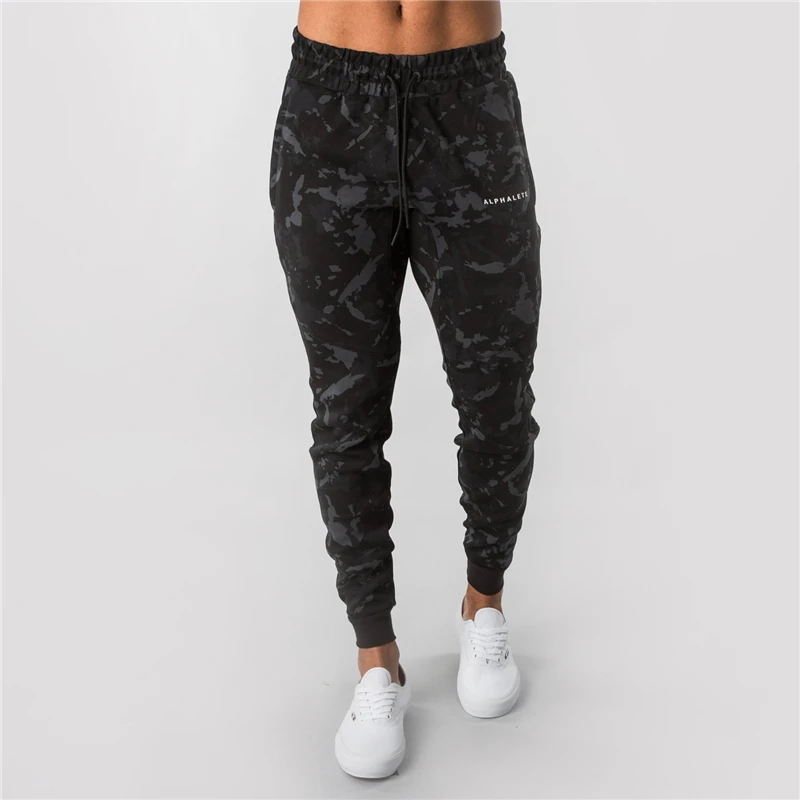 

New Style Mens ALPHALETE Jogger Sweatpants Man Gyms Workout Fitness Cotton Trousers Male Camouflage Casual Fashion Track Pants