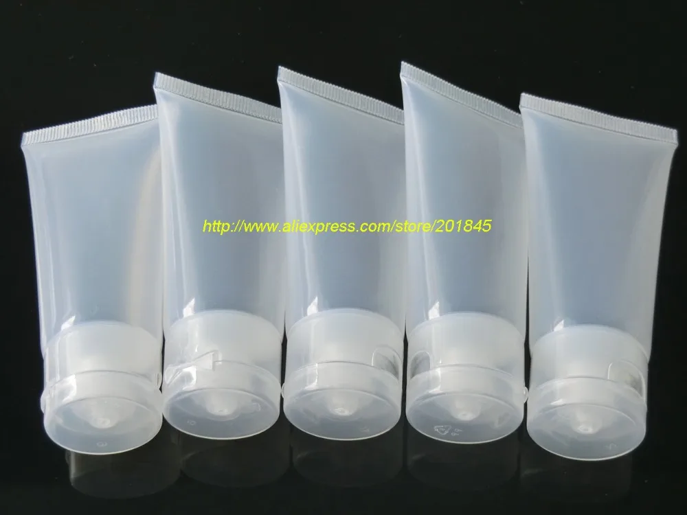 

5 Pcs Cosmetics Clamshell Hose Bottle Bottling Hose Cleansing Cream Shower Transparent Bottle 30Ml