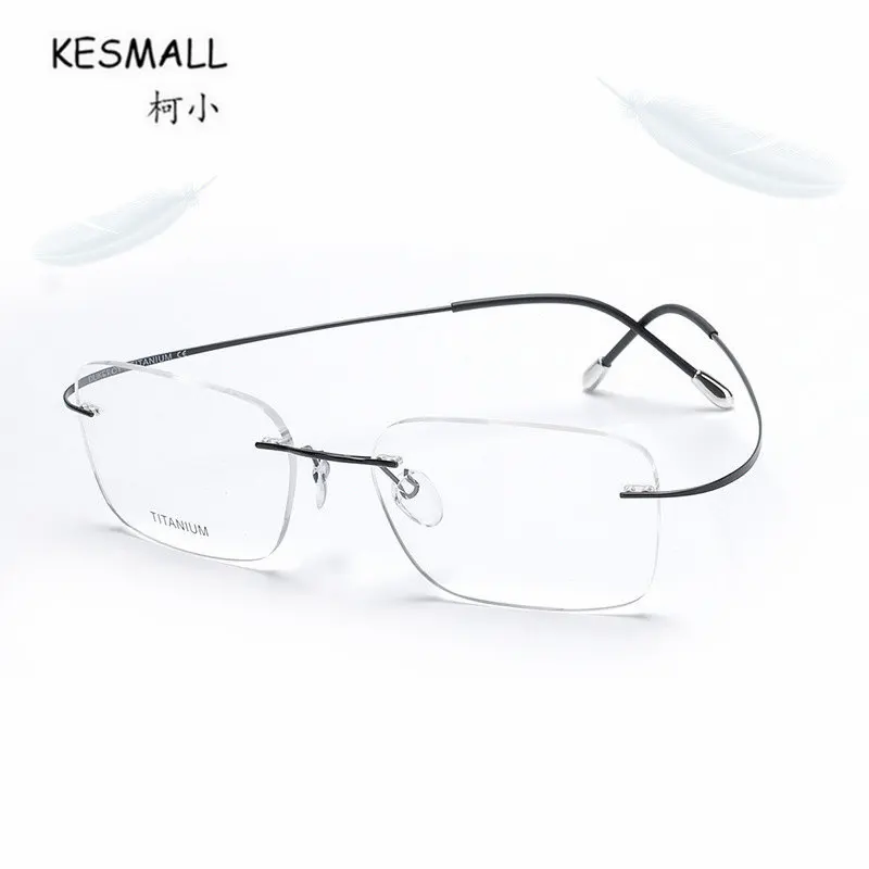 Kesmall 2018 Новинка Лидер продаж ультра-легкий Rimless Очки Рамки Для мужчин женщин