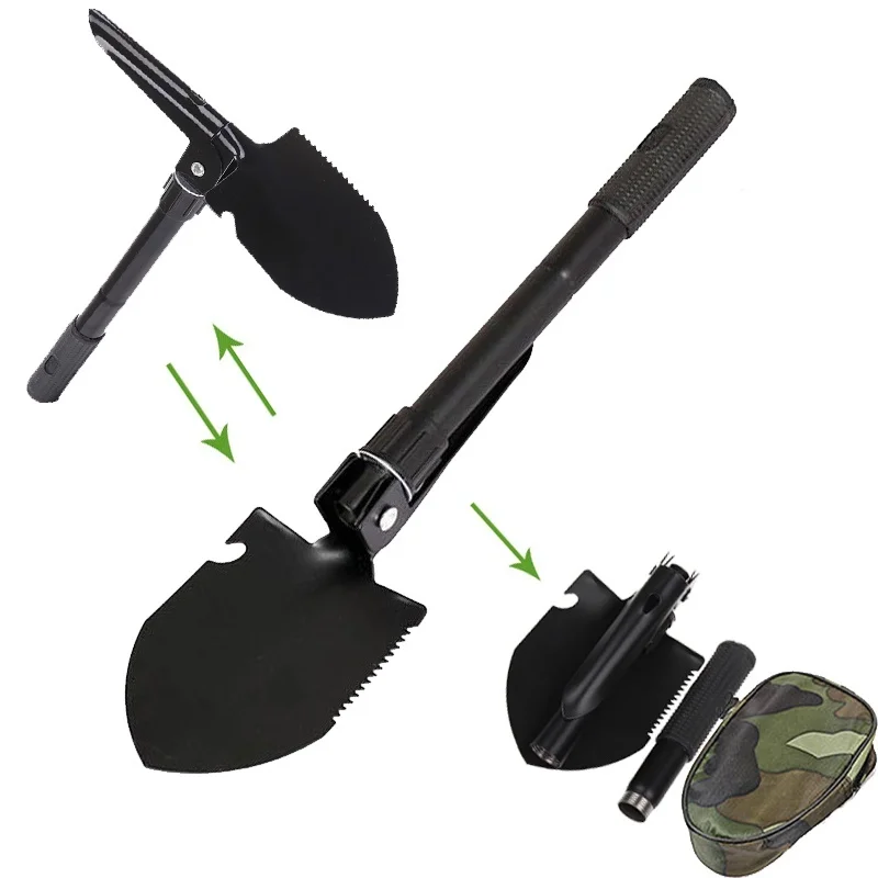 1 pc Hot Black Camping Shovel Portable Camping Folding Shovel Sports