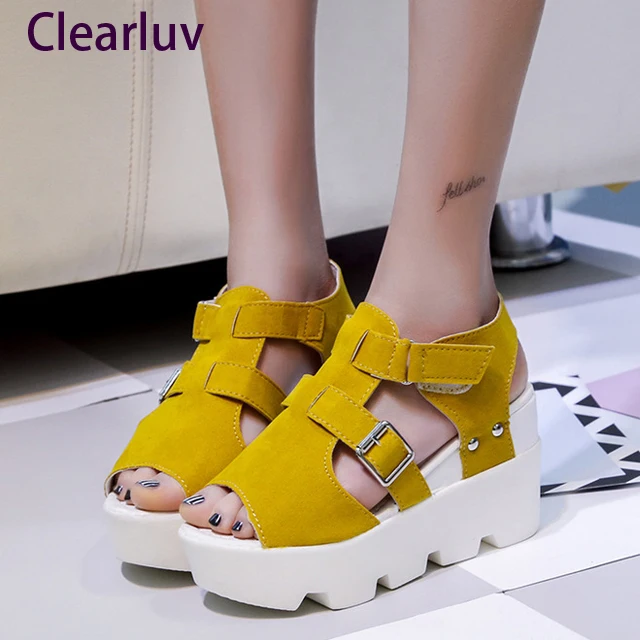 

Summer fashion brand sandals women's shoes high heel casual shoes open toe wedge sandals women's shoes C0581