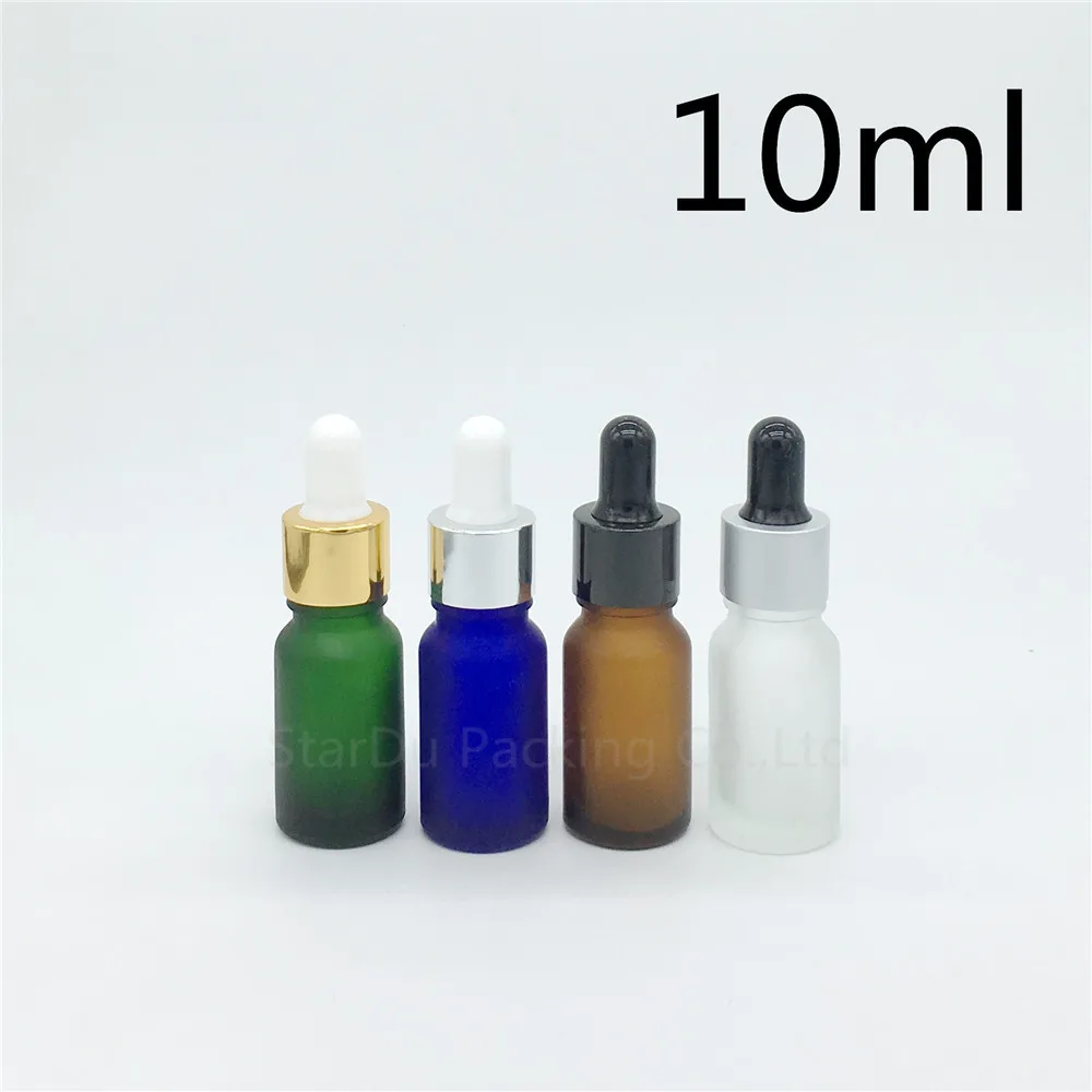 

Travel Bottle 10pcs 10ml Amber Green Blue Transparent Frosted Glass Essential Oil bottle, 10cc Glass Perfume Dropper Bottle
