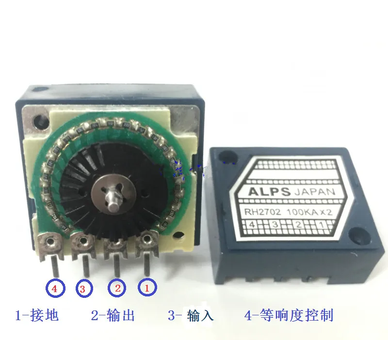 

resistor stepping double volume potentiometer switch RH2702-50KA index 100KA