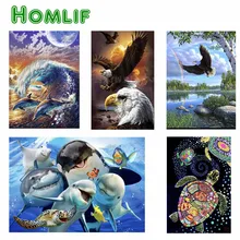 5d diy на заказ Алмазная картина eigen foto Животное орел Дельфин текст за Сельский регион бриллиантовый рисунок Рождество карты регион