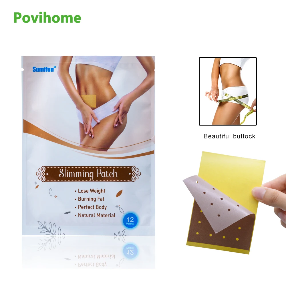 

60Pcs/5bags Weight Lose Paste Navel Slim Patch Health Care Slimming Patch Products Fat Burning Detox Adhesive Sticker D1391