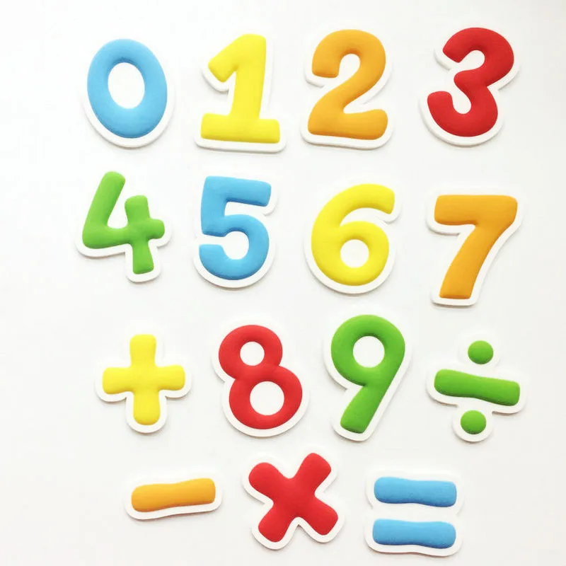 

Early education 0-9 Numbers Fridge Magnet Cartoon Arabic Numerals Magnetic Sticker Baby Kids Fun Educational Toy Wooden Gift
