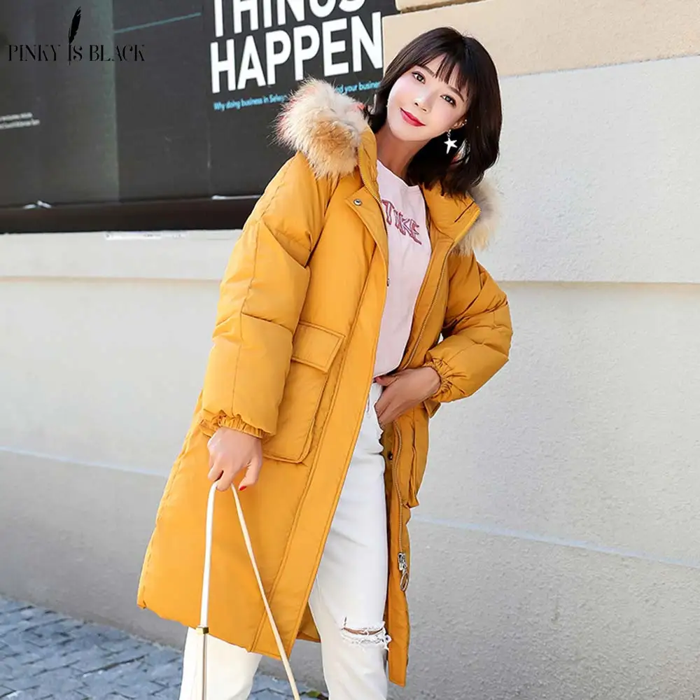 PinkyIsblack Winter Female Long Jacket 2018 New Winter Coat Women Fake Fur Collar Warm Woman Parka Outerwear Winter Jacket Women PinkyIsblack Winter Female Long Jacket 2018 New Winter Coat Women Fake Fur Collar Warm Woman Parka Outerwear Winter Jacket Women